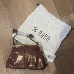 HOBO purple metallic crossbody purse